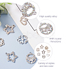 Spritewelry 32Pcs 8 Style UV Plated Alloy Pendants FIND-SW0001-16-11