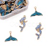 50Pcs 2 Style Alloy Enamel Pendants ENAM-LS0001-10LG-3