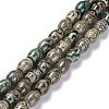 Tibetan Style dZi Beads Strands TDZI-E005-01F-1