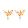 Brass Micro Pave Cubic Zirconia Pendants X1-KK-N263-46G-1