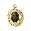 Ion Plating(IP) Real 14K Gold Plated 304 Stainless Steel with Glass Pendant FIND-Z028-30C-1