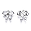 Brass Inlaid Clear Cubic Zirconia Charms LS-ZIRC-S069-018P-2