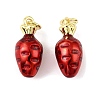 Fruit Brass Enamel Pendants KK-M324-04A-G-1