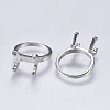 Alloy Finger Ring Prong Settings X-PALLOY-K143-18P-2