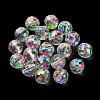Half Rainbow Plated Glass Beads EGLA-P059-02B-HR02-1