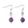 Natural Gemstone Dangle Earrings EJEW-JE03934-2