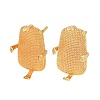 Brass Stud Earring Findings KK-Z122-13G-1