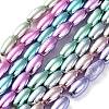 Electroplated Synthetic Non-magnetic Hematite Beads Strands G-C248-J01-8x12mm-1