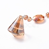 Crystal Teardrop Beaded Wall Hanging Decoration Pendant Decoration HJEW-G019-01F-3