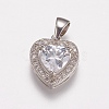 Brass Micro Pave Cubic Zirconia Charms LS-ZIRC-E143-58B-P-1