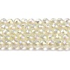 Electroplate Transparent Glass Beads Strands GLAA-H021-01B-FR04-2