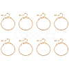 8Pcs Brass Round Snake Chain Bracelet for Men Women BJEW-PH0004-28-5