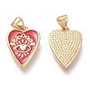 Brass Enamel Pendants ZIRC-F116-10C-G-2