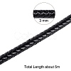 Braided Leather Cord with Core WL-F009-B02-8mm-4