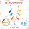 Bear Resin Pendant Necklaces & Beaded Bracelets & Dangle Earrings SJEW-AN0001-36-2