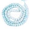 Anti-Tarnish Electroplate Rondelle Glass Beads Strands EGLA-T021-6mm-17-07-2