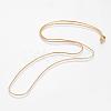 Eco-Friendly Rack Plating Brass Chain Necklaces MAK-G002-05G-A-FF-2
