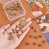 40Pcs 10 Colors Brass Rhinestone Beads KK-PH0006-03-3