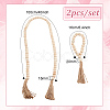 Wood Bead Pendant Decoration AJEW-OC00001-2