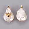 Natural Cultured Freshwater Pearl Pendants PEAR-F008-37G-2