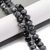 Natural Snowflake Obsidian Beads Strands G-K380-A12-01-2