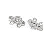 Brass Micro Pave Cubic Zirconia Chandelier Component Links KK-P290-28P-2
