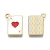 Rack Plating Alloy Enamel Pendants PALLOY-N172-009-3