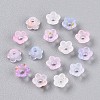 Frosted Transparent Acrylic Beads OACR-N137-72C-2