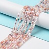 Gradient Color Electroplate Glass Bead Strands GLAA-E042-05-B08-2