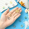 11Pcs 11 Colors Alloy Glass Pendants FIND-CJ0004-97-4