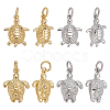 12Pcs 4 Styles Brass Pendants KK-ME0001-44-1