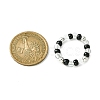 2Pcs 2 Color Acrylic & Glass Seed Beaded Stretch Rings Set for Women RJEW-JR00593-3