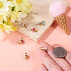 6Pcs 304 Stainless Steel Enamel Charms STAS-TA0006-42-6