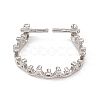 Rack Plating Brass Open Cuff Ring Settings KK-G455-14P-3