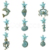 18Pcs 9 Style Alloy Pendants PALLOY-CJ00182-1