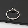 Constellations Rhodium Plated 925 Sterling Silver Micro Pave Clear Cubic Zirconia Adjustable Rings for Women RJEW-P130-01P-G-3