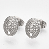 Non-Tarnish 304 Stainless Steel Stud Earring Findings STAS-S079-74B-2