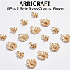 16Pcs 2 Style Brass Charms KK-AR0002-43-4