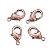 Red Copper Brass Lobster Claw Clasps X-KK-903-R-NF-2