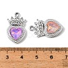 UV Plating Alloy Glass Pendants FIND-K032-10P-2