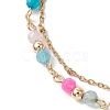 Natural Agate Round Beads Multi-strand Bracelets BJEW-JB12468-01-3