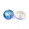 Pointed Back & Back Plated Glass Rhinestone Cabochons X-RGLA-J012-8mm-001BB-2
