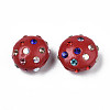 Polymer Clay Rhinestone Beads RB-S056-27C-2