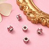 201 Stainless Steel Polymer Clay Rhinestone Inlaid Beads RB-YW0001-11G-2
