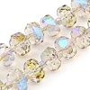 Transparent Electroplate Glass Beads Strands EGLA-P062-01A-HR05-1