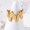 Marine Animal Theme 304 Stainless Stee Open Cuff Rings RJEW-Q005-01G-G-5