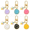 Alloy Enamel Pendant Decorations HJEW-YW00008-01-2