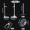 Transparent Plastic Adjustable Doll Standing Bracket AJEW-WH0312-72-2