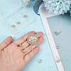10Pcs Brass Clear Cubic Zirconia Stud Earring Findings KK-BC0008-76-3