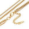 304 Stainless Steel Double Layer Necklaces NJEW-M181-21G-4